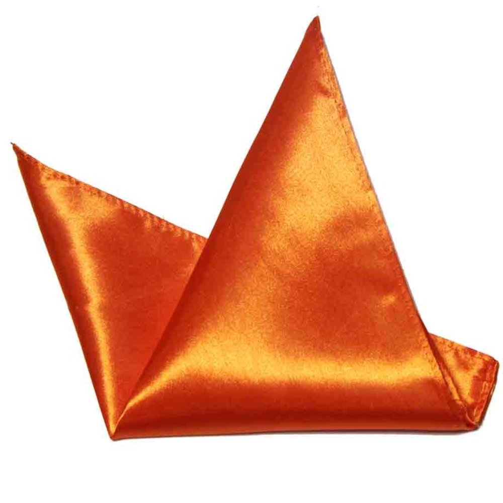 Eksel Pocket Square Orange Silk Blend Men's